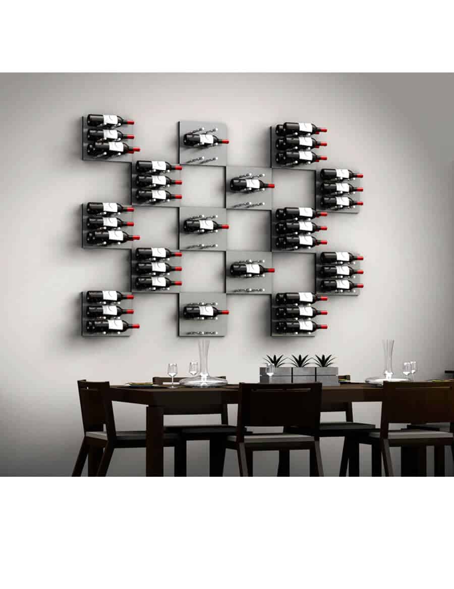 Fusion Wine Wall Panel (Label Out) - Alumasteel (3 To 9 Bottles)