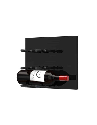 Fusion Wine Wall Panel (Label Out) - Black Acrylic (3 To 9 Bottles)