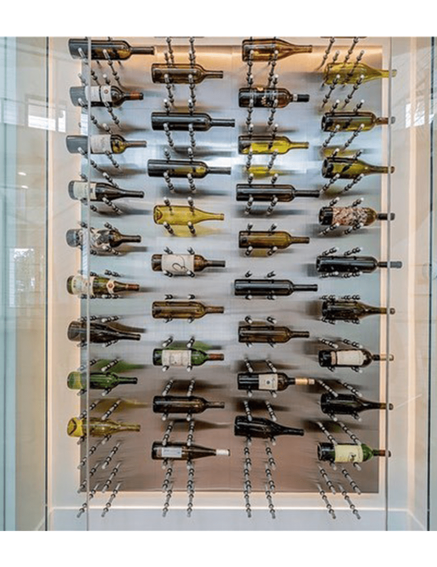 Fusion Wine Wall Rack 4FT (Label Out) - Alumasteel (12 - 36 Bottles)