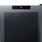 Luma 16 Bottle Shadow Series Freestanding Wine Fridge – 16.9" Black - Close up view of the controls