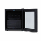 Luma 16 Bottle Shadow Series Freestanding Wine Fridge – 16.9" Black - Front View - Empty Fridge - Open Door
