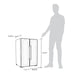 Luma Comfort 39 Can 12 Bottle Shadow Series Dual Zone Fridge – 20" - Dimensions of the Fridge with Comparison to a human height