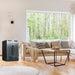 Luma Comfort 39 Can 12 Bottle Shadow Series Dual Zone Fridge – 20" - Fridge shown in the Living Room - Front Left View