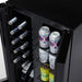 Luma Comfort 39 Can 12 Bottle Shadow Series Dual Zone Fridge – 20" - Top View of the Fridge - Loaded Fridge - Open Doors