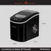 Magic Chef 27 lb. Portable Countertop Ice Maker in Black - dimensions of the ice maker shown