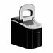 Magic Chef 27 lb. Portable Countertop Ice Maker in Black - front left view open lid
