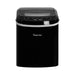 Magic Chef 27 lb. Portable Countertop Ice Maker in Black - front view closed lid