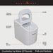 Magic Chef 27 lb. Portable Countertop Ice Maker in White - parts and features shown