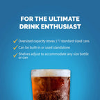 NewAir 177-Can Built-In Beverage Fridge – 24" Stainless Steel - For the ultimate drink enthusiast