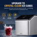 NewAir 40 lbs/Day Countertop Clear Ice Maker – Stainless Steel - Upgrade to Crystal Clear Ice Cubes