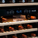 Newair 116 Bottle Dual Zone Wine Fridge – 27" Stainless Steel - Close up view of the Controls