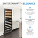 Newair 116 Bottle Dual Zone Wine Fridge – 27" Stainless Steel - Entertain with Elegance - Features Shown
