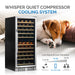 Newair 116 Bottle Dual Zone Wine Fridge – 27" Stainless Steel - Whisper Quiet Compressor Cooling System