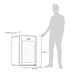 Newair 125-Can Freestanding Beer Froster – 22.1″ Black - Dimensions of the fridge compared to a human height