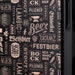 Newair 126-Can Freestanding Beers of the World Fridge with SplitShelf - Close-up of beer-themed typography on fridge side panel