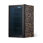 Newair 126-Can Freestanding Beers of the World Fridge with SplitShelf - Front right view empty inside closed door