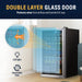 Newair 126 Can Freestanding Beverage Fridge – 18.9" Stainless Steel - Double Layer Glass Door