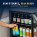 Newair 126 Can Freestanding Beverage Fridge – 18.9" Stainless Steel - Stay Stocked, Stay Ready Instant Refreshment