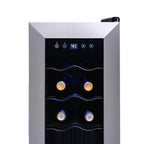 Newair 12 Bottle Freestanding Wine Fridge – 9.9" Stainless Steel - Close up view of the Controls