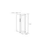Newair 12 Bottle Freestanding Wine Fridge – 9.9" Stainless Steel - Dimensions of the Fridge Shown