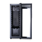 Newair 12 Bottle Freestanding Wine Fridge – 9.9" Stainless Steel - Front View - Empty Inside - Open Door