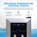 Newair 12 Bottle Freestanding Wine Fridge – 9.9" Stainless Steel - Precision Temperature Control Design