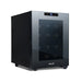 Newair 12 Bottle Shadow-T Series Wine Fridge – 9.9" Black - Front Right View - Loaded