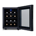 Newair 12 Bottle Shadow-T Series Wine Fridge – 9.9" Black - Front View - Open Door