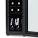 Newair 12 Bottle Shadow Series Countertop Wine Fridge – 13.6" Black - Close up View - Loaded - Opened