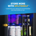 Newair 15″ SplitShelf 48-Can / 9-Bottle Dual Zone Beverage Fridge - Store more with splitshelf configuration