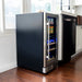 Newair 15″ SplitShelf 48-Can / 9-Bottle Dual Zone Beverage Fridge - fridge installed beside a dishwasher in a modern kitchen