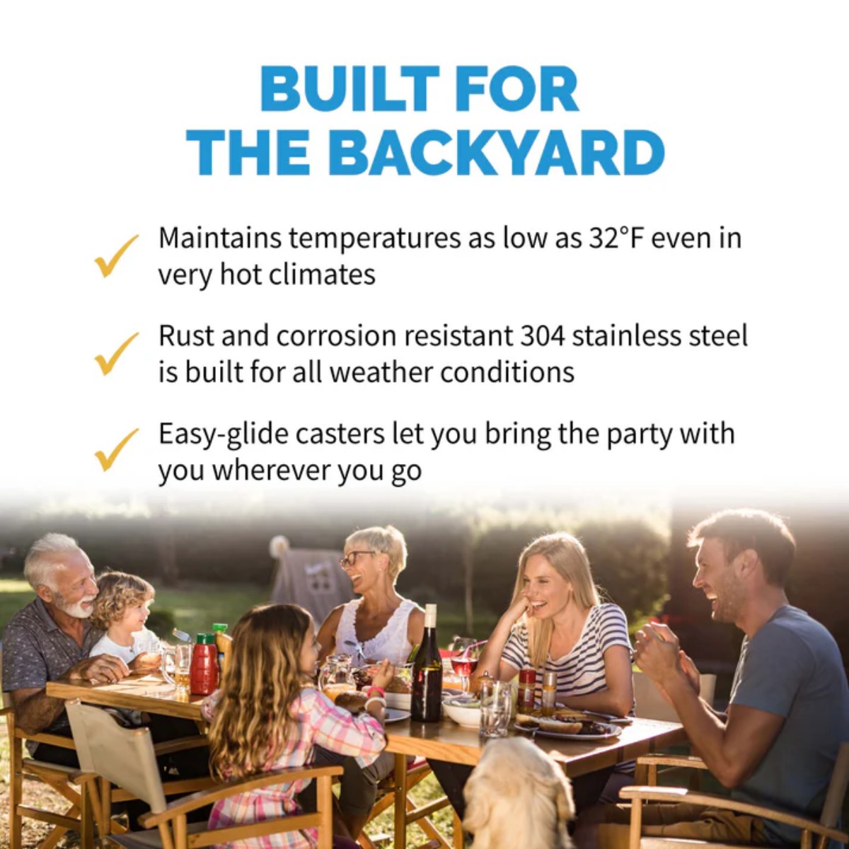 Newair 160-Can Outdoor Beverage Fridge – 24″ Built-In/Freestanding - Built for the backyard