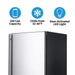 Newair 160-Can Outdoor Beverage Fridge – 24″ Built-In/Freestanding - Features of the fridge shown