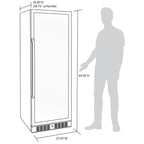 Newair 160 Bottle Dual Zone Wine Fridge – 27" Stainless Steel - Dimensions of the Fridge with Comparison shown