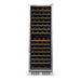 Newair 160 Bottle Dual Zone Wine Fridge – 27" Stainless Steel - Front View - Loaded Shelves - Closed Door