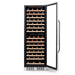 Newair 160 Bottle Dual Zone Wine Fridge – 27" Stainless Steel - Front View - Loaded Shelves - Open Door