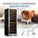 Newair 160 Bottle Dual Zone Wine Fridge – 27" Stainless Steel - Whisper Quiet Compressor Cooling System