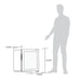 Newair 16 Bottle Freestanding Wine Fridge – 16.9" Stainless Steel - Dimensions of the Fridge shown with comparison to human height