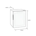 Newair 16 Bottle Shadow Series Freestanding Wine Fridge – 16.9" Black - Fridge Dimensions Shown