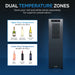 Newair 18 Bottle Shadow-T Series Wine Fridge – 10.75" Black - Dual Temperature Zones for your Red and White Wines