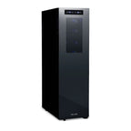Newair 18 Bottle Shadow-T Series Wine Fridge – 10.75" Black - Front Left View - Loaded