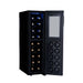 Newair 18 Bottle Shadow-T Series Wine Fridge – 10.75" Black - Front Left View - Loaded - Open Door