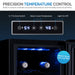 Newair 18 Bottle Shadow-T Series Wine Fridge – 10.75" Black - Precision Temperature Control