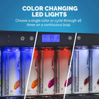 Newair 224-Can Built-In Beverage Fridge – 24" Stainless Steel - Color Changing LED Lights Integrated