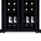 Newair 24-Bottle Dual Zone Wine Fridge – 20" Steel French Door - Bottom View of the Fridge