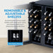 Newair 24-Bottle Dual Zone Wine Fridge – 20" Steel French Door - Removable and Adjustable Shelves