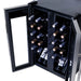 Newair 24-Bottle Dual Zone Wine Fridge – 20" Steel French Door - Top View of the Fridge - Loaded Fridge - Open Doors