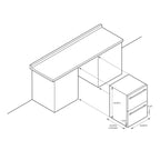 Newair 24″ 80-Can / 20-Bottle Built-In Freestanding Beverage Fridge - Dimensions of the cabinet fridge for built in configuration