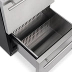 Newair 24″ 80-Can / 20-Bottle Dual Drawer Beverage Fridge - top view of the bottom drawer