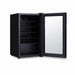 Newair 24 Bottle Shadow Series Wine Fridge – 16.9" Black - Front Left View Studio Image - Empty - Opened